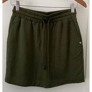 Small-Orb army green drawstring skirt